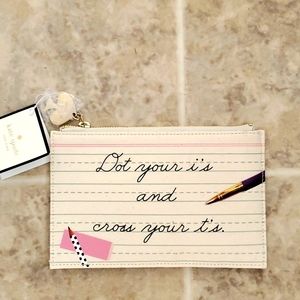 NWT Dot your I's pencil case